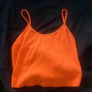 Orange Cropped Tank Top (SHEIN)